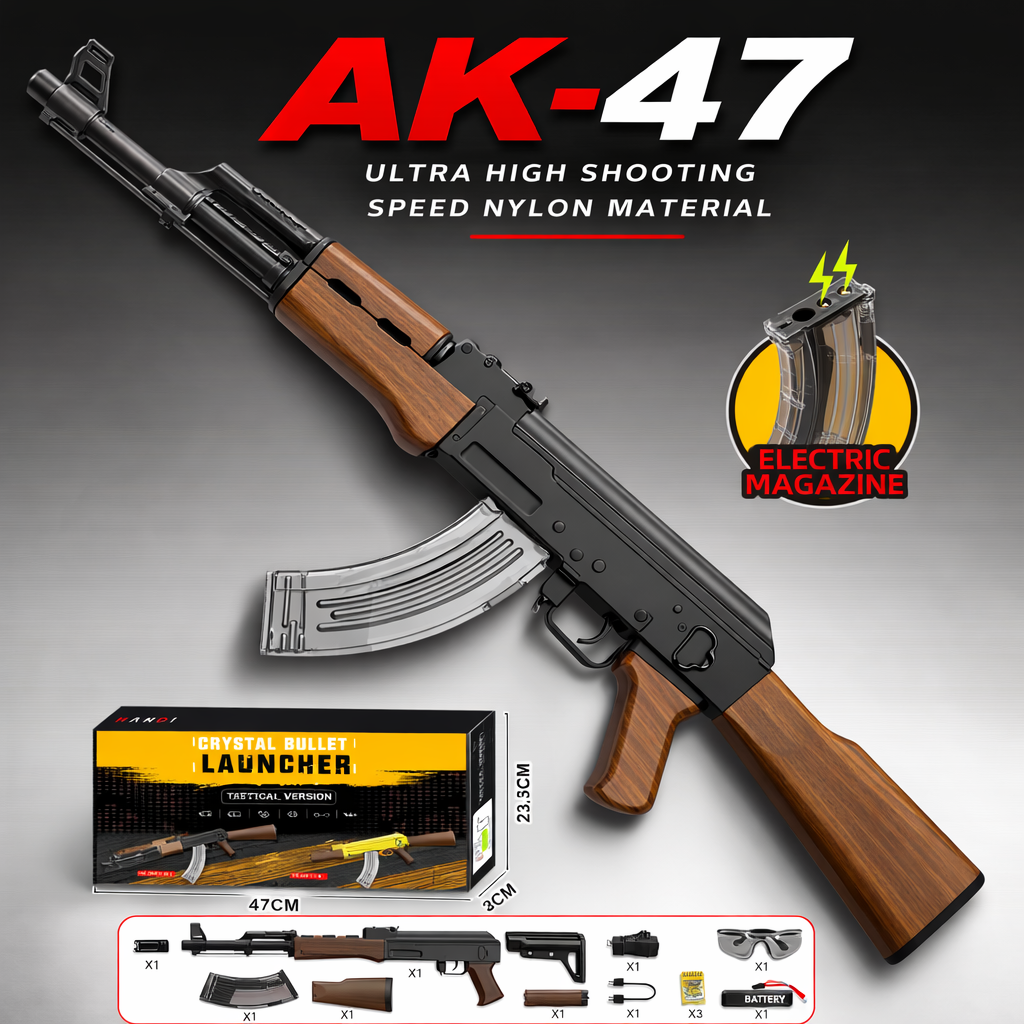AK47 Style Full Size Electric Gel Blaster Toy | Nylon Build India